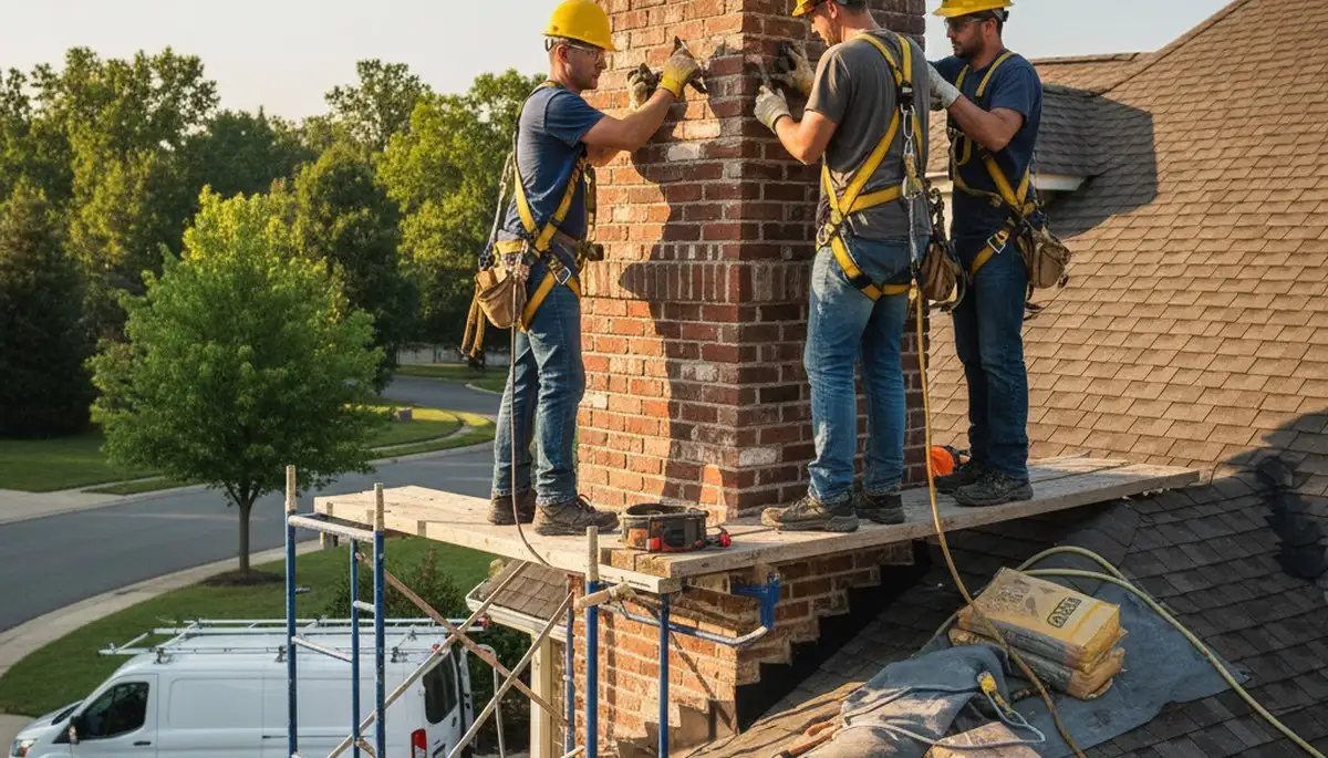 Brooklyn, NY chimney repair for cracked masonry and loose mortar on a residential home