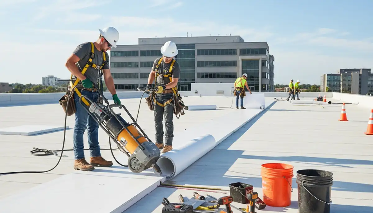 Brooklyn, NY siding contractor on a commercial building exterior by FX Remodeling & Exteriors