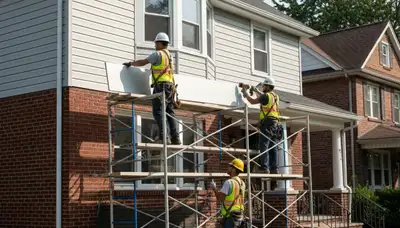 Vinyl siding installation in Brooklyn, NY for a residential home exterior