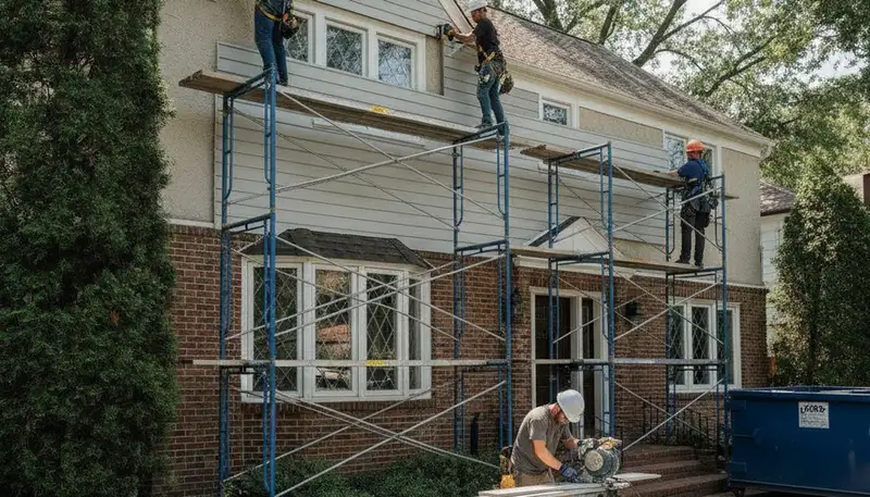 Vinyl siding installation in Brooklyn, NY for a residential home exterior