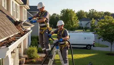 Brooklyn, NY gutter cleaning service for homes, removing debris to prevent overflow and water damage