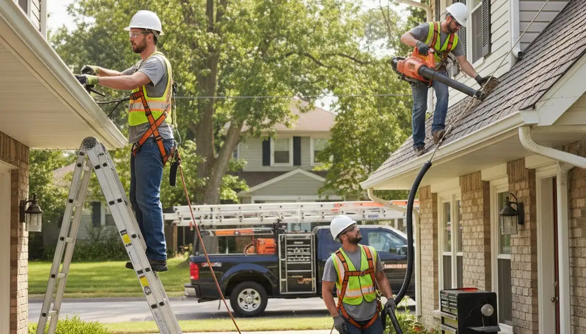 Brooklyn, NY gutter cleaning service helping clear debris and prevent home water damage