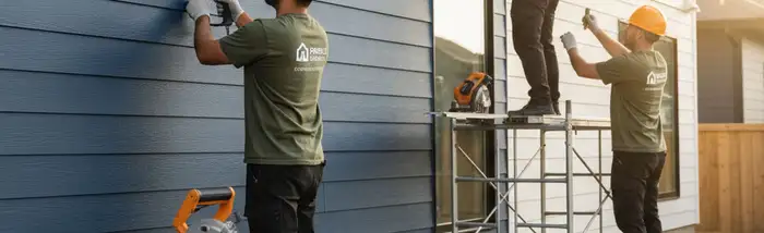 Vinyl siding installation services for Brooklyn, NY homes on a professional siding company homepage
