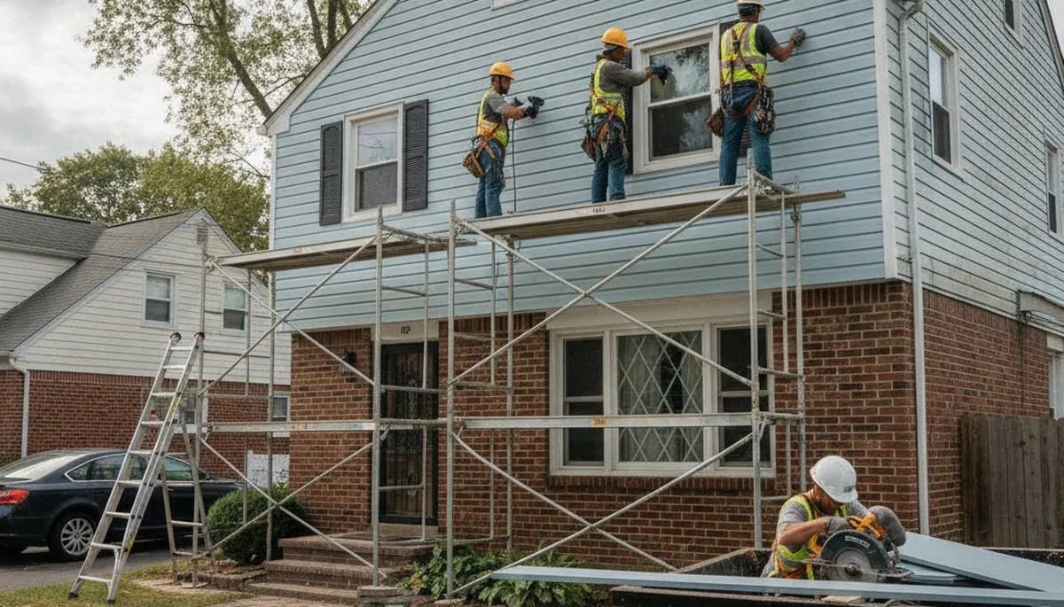 Vinyl siding installation in Brooklyn, NY for a home exterior upgrade