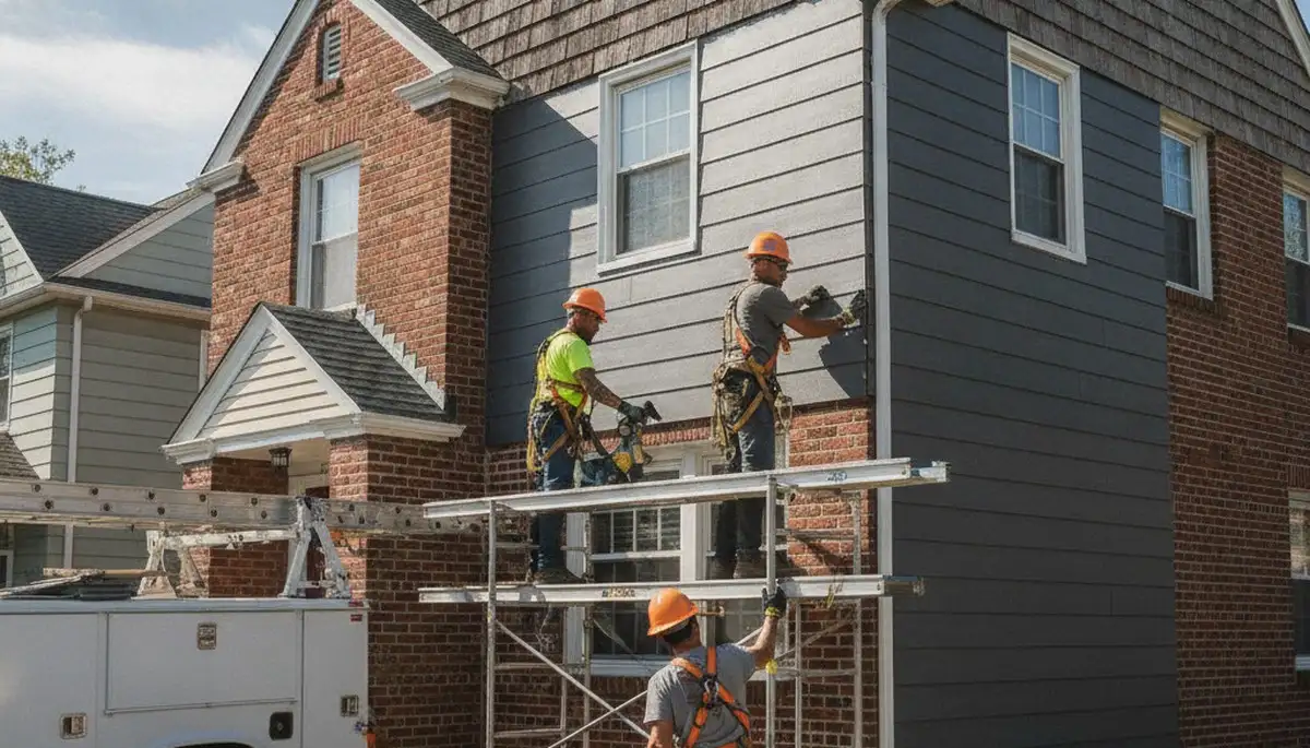 Vinyl siding installation in Brooklyn, NY for a residential exterior upgrade