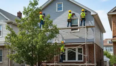 Vinyl siding installation by Brooklyn, NY siding contractor
