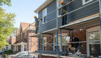 Brooklyn, NY vinyl siding installation for a home exterior by a professional siding contractor
