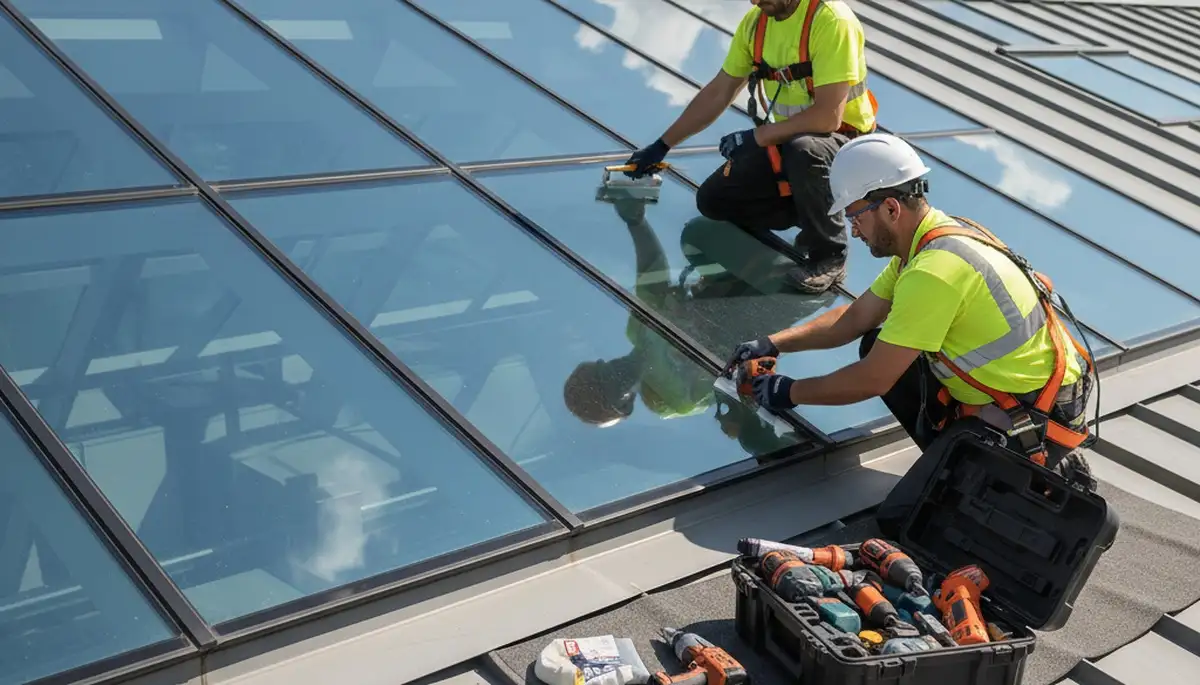 Brooklyn, NY siding contractor repairing skylight leaks for a home exterior