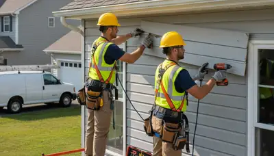 Brooklyn, NY vinyl siding repair by FX Remodeling & Exteriors on a home exterior