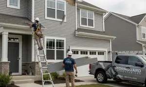 Vinyl siding repair for storm damage in Brooklyn, NY by a professional siding contractor