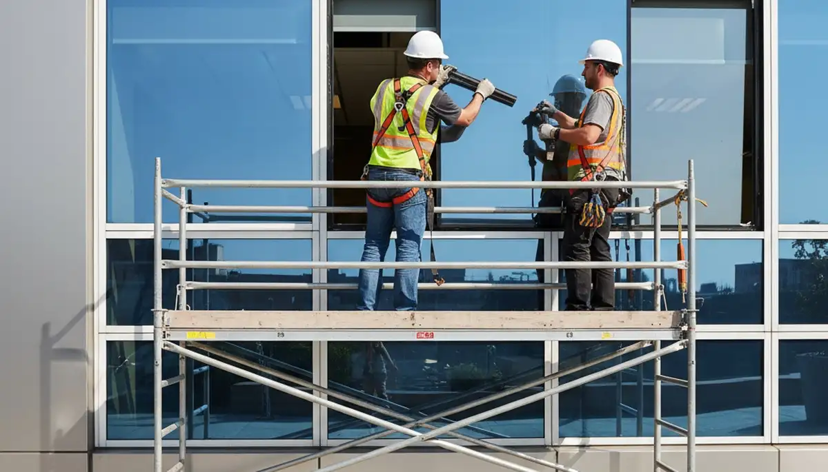 Brooklyn, NY siding contractor at a home exterior for vinyl siding and window repair services
